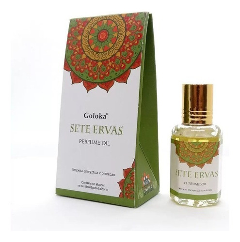 Óleo Perfumado Indiano Goloka 7 Ervas 6un.10ml - Proteção