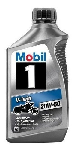 Aceite De Motocicleta Sintético Mobil 1 20w-50, De 1 Cuarto