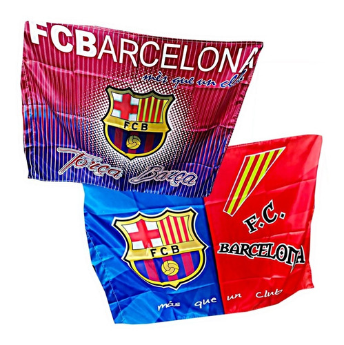 Bandera Barcelona Fc Futbol 1mtr X1.5mt Grande Exterior