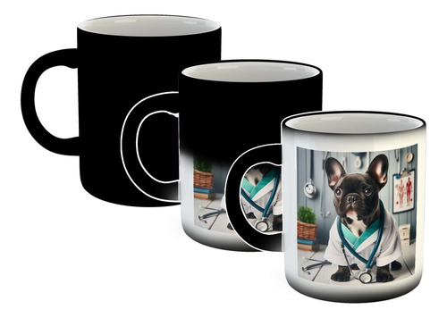 Taza Magica Bulldog Frances Doctor Atencion Medico