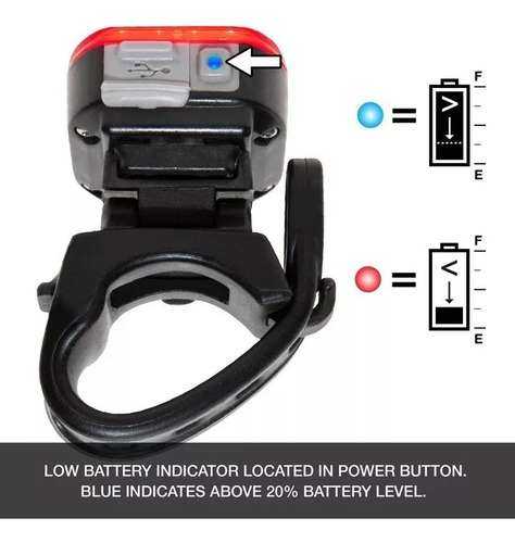 Luz Led Trasera P/ Bicicleta Niterider Vmax+ 150 Lummes Usb