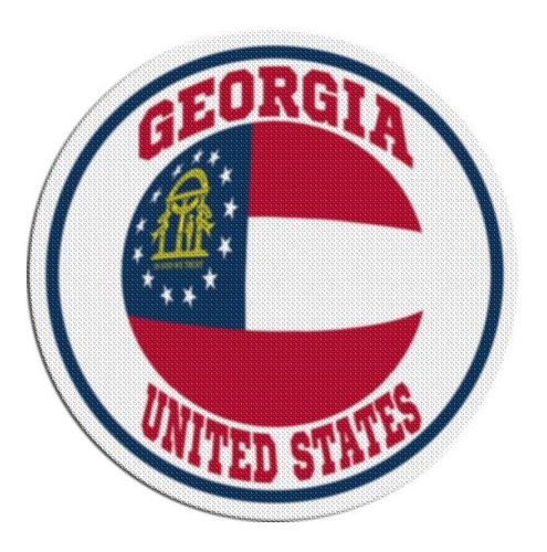 Parche Circular Escudo Usa Georgia