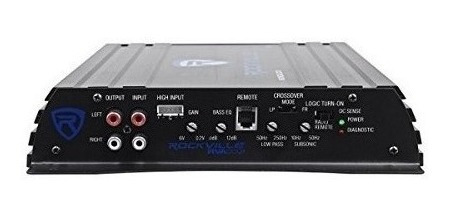 Rockville Rva600.1 1200w Pico Mono Amplificador Rms 200w @ 4