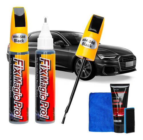 Auszuoi Bolígrafo De Pintura De Retoque Negro Para Coches Y 