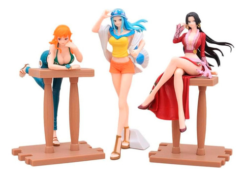 Figuras De Anime One Piece Nefeltari Vivi X 3 Personajes 