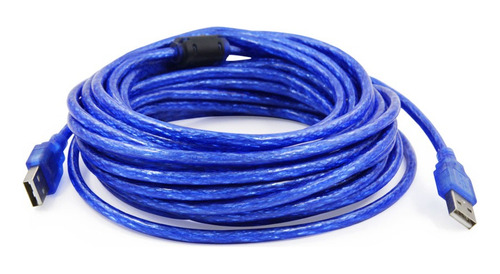 Cable Usb 2.0 Macho A Macho Para Discoduro 10m Color Azul