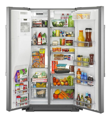 Refrigerador con freezer Maytag MD7816S color acero inoxidable con capacidad de 724L