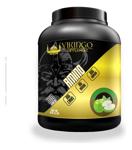 Aminoácidos En Polvo Vikingo 1 Kg Varios Sabores 100 Servis Manzana