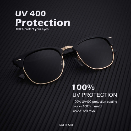 Gafas De Sol Kaliyadi Polarizadas Semisin Montura Con Bloque