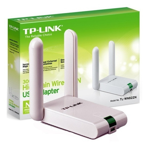 Tarjeta Usb Wireless Wifi 300mbps Tp-link Tl-wn822n 2 Antena