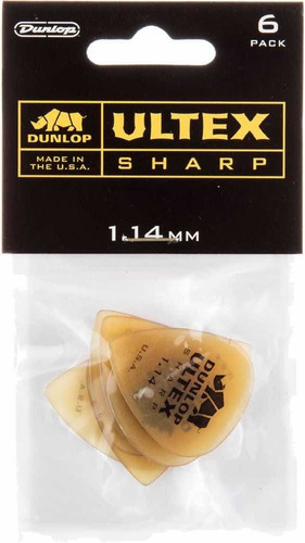 Set De Uñetas Dunlop Ultex Sharp 1.14 Pack De 6