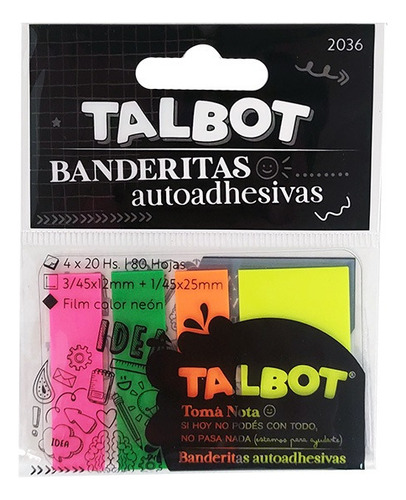 Set Banderitas Señaladores Pagina Notas Autoadhesivas Talbot