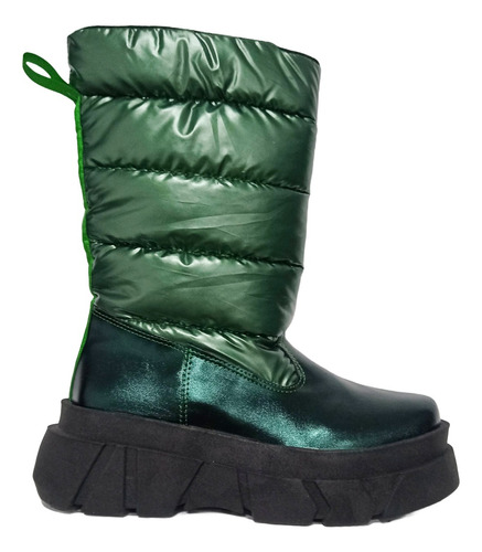 Botas Mujer Pantubotas Impermeables Nieve Peluche Y Cuero 