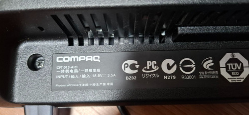 Compaq All In One Cq-1406la Completa Y Funcionando Disco Ssd Negro (Usado)