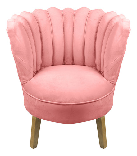 Sillón Moderno Vintage Salas Puff Bar Cafetería Hotel Color Rosa