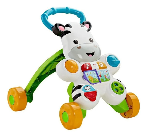 Andador paso a paso para niños Learn With Me Zebra Walker de Fisher-Price con sonido y con pulsador de colores