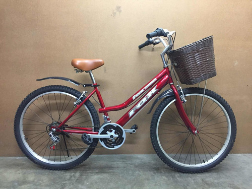 Bicicleta Dama Campera Canasta Aro 24 18v Componentes Taiwan