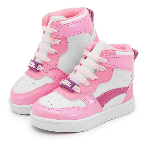 Imagen 1 de 6 de Tenis Bota Niña Bubble Gummers Lake Blanco/rosa 14-19