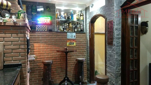 Sobrado Próximo Ao Shopping Maia Em Guarulhos, 3 Dorms (1 Suíte Master Com Jacuzzi), Área Gourmet, Lareira E Etc. - So0080