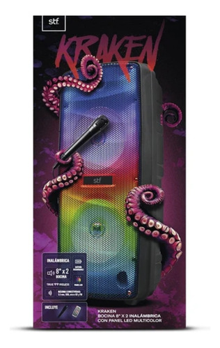 Bocina Inalámbrica Kraken Stf Led Multicolor (Usado)