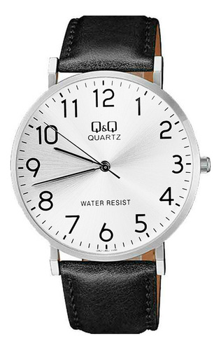 Reloj Q&q Qyq Qa21j402 Casual Cuero Hombre + Estuche 