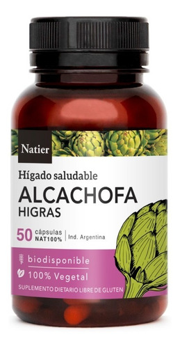 Cápsulas Alcachofa Higras Higado Saludable X 50 - Natier Fyr