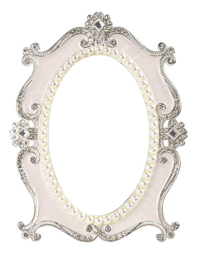 Espejo De Mesa Vintage Ovalado Decorativo Con Soporte