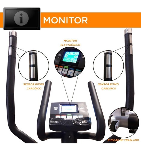 Imagen 7 de 10 de Caminador Eliptico Electro Magnetico Dual Randers Bh G2351