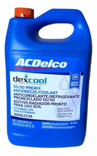 Anticongelante Naranja Dexcool Galón Diluido P/usas Acdelco