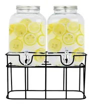 Comprar 2 Dispensadores Bebidas Vitrolero Vidrio Mason Jar Agua 10l