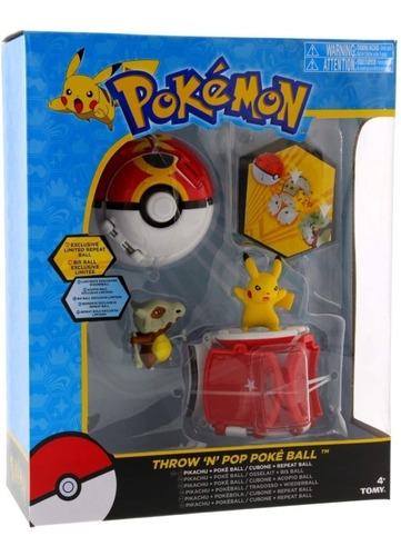 Pokemon Bola Y Pikachu. Throw' N Pop Juguete. Figuras