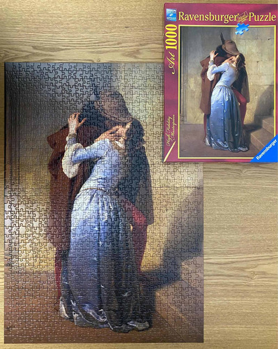 Imagen 2 de 5 de Rompecabezas Armado - El Beso - Hayez - Revensburger - 1000