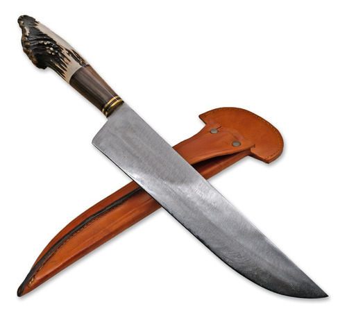 Cuchillo Artesanal De Campo Hoja De Disco De 27cm Asta Sor