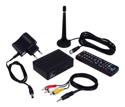 Kit Conversor Digital Hd Hdtv E Antena Interna Digital De Tv