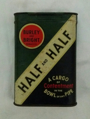 Burley And Bright Tobacco Half And Half Lata Años 40's 