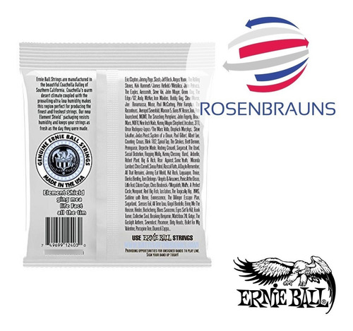 Imagen 2 de 4 de Cuerdas De Nylon Clear Ernie Ball Ernesto Palla - Genuinas