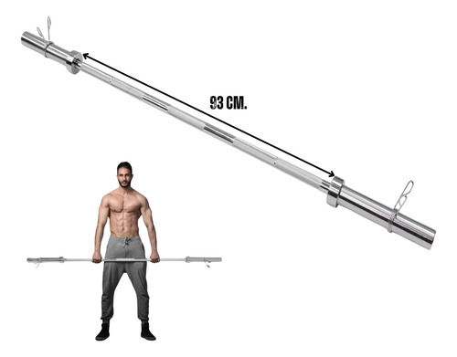 Barra Olimpica Dual Importada 1.50 Mts Profesional Crossfit Cromada