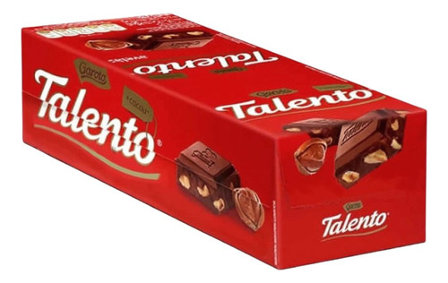 Chocolate Mini Talento Avelã. Caixa Garoto Vermelha