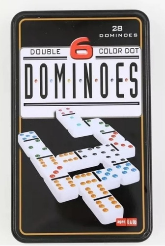 Juego De Domino Doble 6 Presentacion Lata 