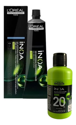 Tintura Inoa Loreal Sin Amoniaco Incluye Oxidante 20 Vol Tono 9 Rubio Muy Claro Fundamental