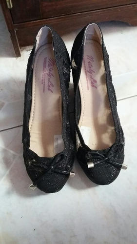 Hermosos Zapatos Negros Tacon Verano