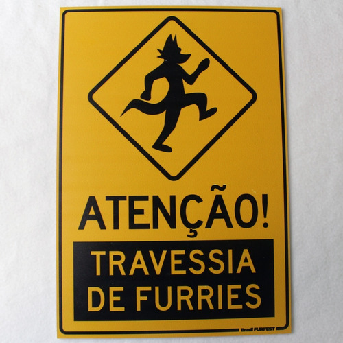 Placa Decorativa Brasil Furfest Travessia De Furries