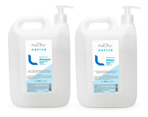 Shampoo Y Acondicionador Nov Native Aceite De Lino X 1900 Ml