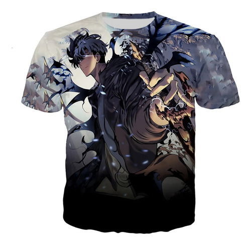 Hjb Playera Estampada En 3d Anime Solo Leveling