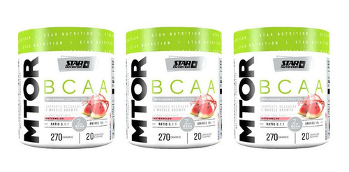 Bcaa Mtor 8.1.1 Star Nutrition Glutamina Elect 270 Gr X 3 Un