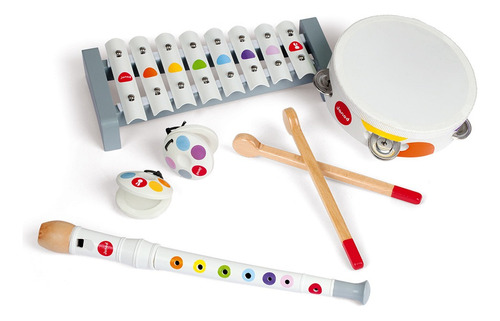 Instrumentos Musicales Para Niño De Madera Janod Premium 