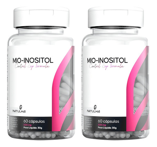 Kit 2x Mio-inositol Control Sop Formula 60 Cápsulas Natulha Sabor Sem sabor