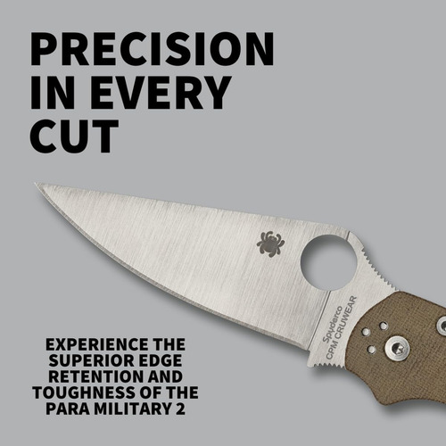 Cuchillo Spyderco Para Military 2 Con Hoja De Acero Cpm Cru-