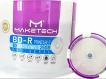 Comprar 50 Bluray Maketech Printable 25 Gb 135 Minutos 6x Escura