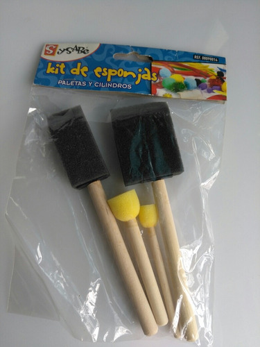 Kit De 2 Paletas Y 2 Cilindros De Esponja Para Pintar 